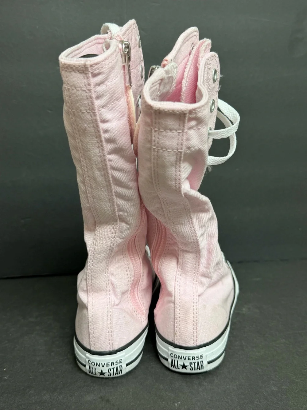 Converse Chuck Taylor All Star XX Size 1 Girls Pink Sneakers Lace Up Zipper
